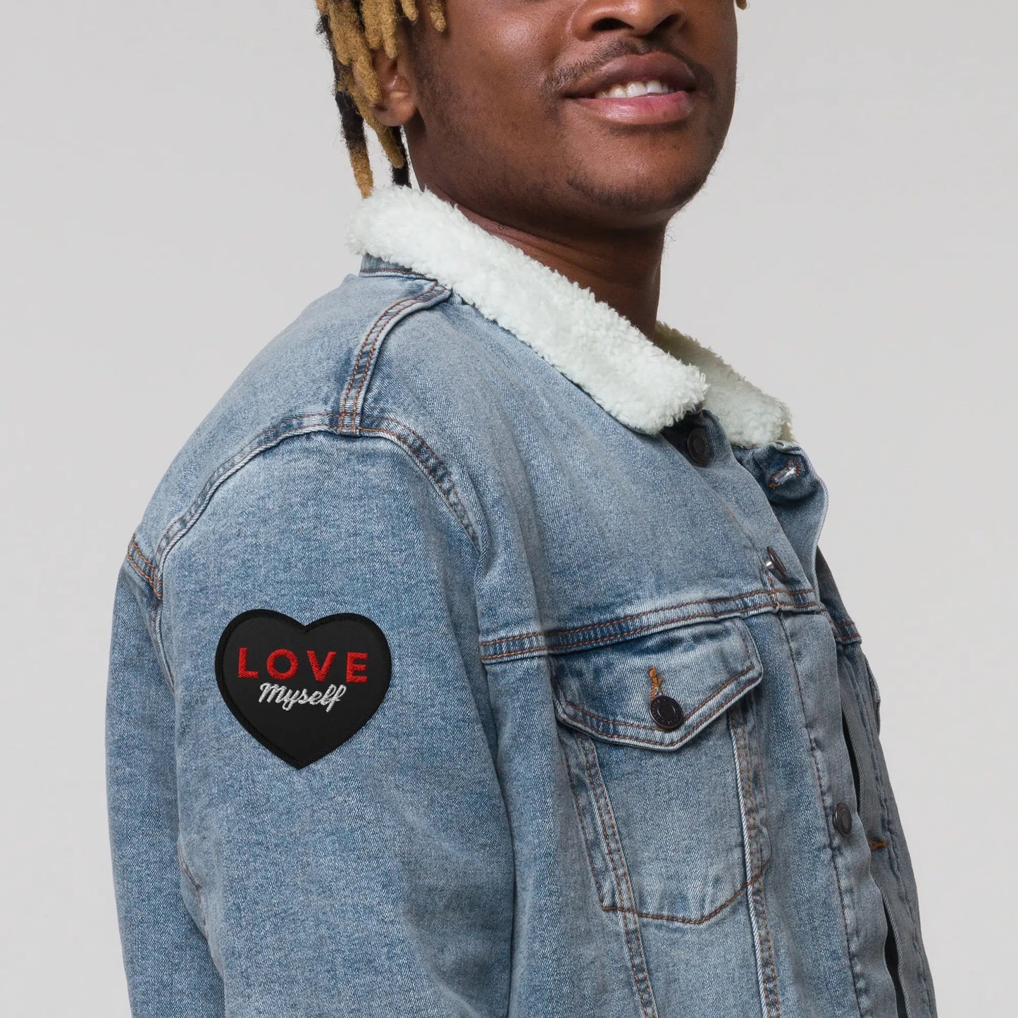 LOVE Myself Embroidered patches Black