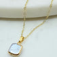 Square Freshwater Pearl Pendant Necklace
