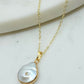 Teardrop Pearl Pendant Necklace in Gold
