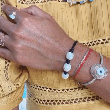Transparent Murano Evil Eye Bracelet