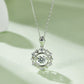Set With Top-quality Moissanite, This Luxurious And Fashionable Light Luxury Trend Jewelry Necklace Pendant Is Made Of S925 Silver Electroplated With Platinum