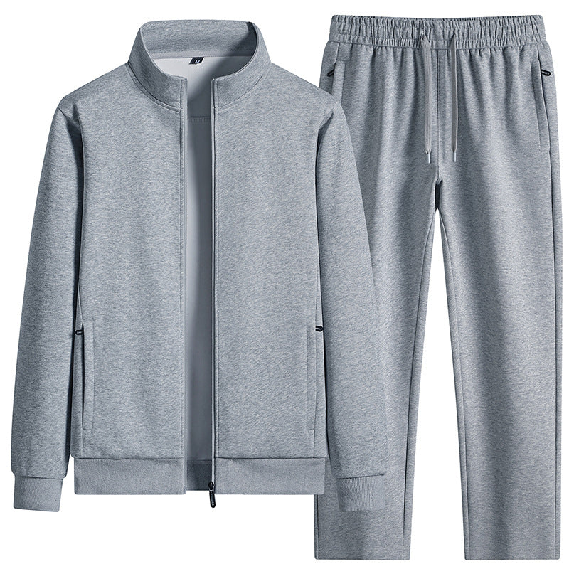 Pure Cotton Solid Color Leisure Sports Suit Autumn And Winter