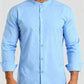 Teenage Men's Stand-up Collar Shirt