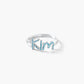 925 Sterling Silver Swarovski Stone Name Ring - Swarovski stone ring