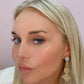 Three Leaf Earrings with Moonstone