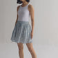 Drawstring Short Skirt in Blue Florals