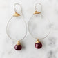 Small Featherweight Earring with Ruby Drop