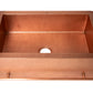 33" Farmhouse Single Well Towel Holder Straight Apron Hammered Copper Kitchen Sink