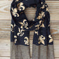 Fleur de Lis Scarf on Black