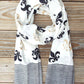 Fleur de Lis Scarf on White