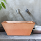 18" Rectangular Double Wall Hammered Copper Bathroom Sink