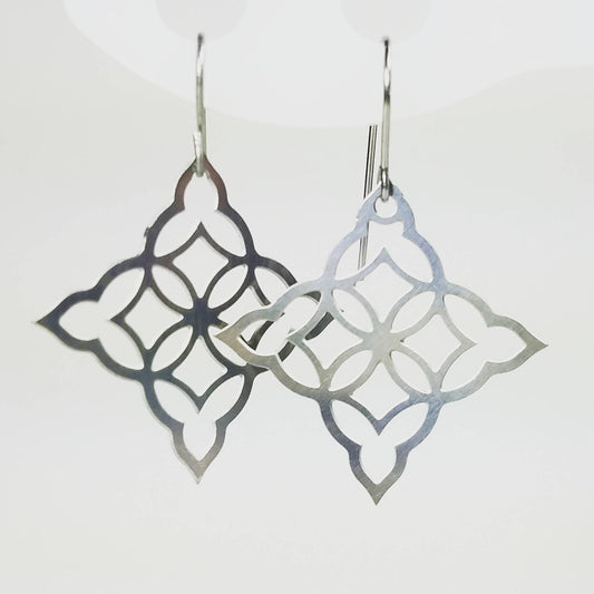 Maurische Diamantohrringe aus Edelstahl
