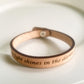 Spiritual Quote Bracelet - the light shines in the darkness