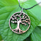 Tree of Life Pendant in cherry on leather cord