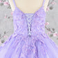 3-D Butterfly Sequin Mesh Kids Dress w/ Detachable Long Mesh Cape