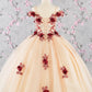 3-D Flower Embroidery Bead Mesh Kids Dress