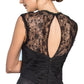 Empire Waist Long Dress with Ruched Bodice and Lace Back