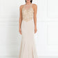 Charmeuse Mermaid Long Dress with Beads and Sequin Embellished