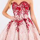 Beads Embellished Neckline Full Glitter Mesh Quinceanera Dress