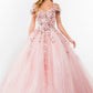 Embroidery Embellished Glitter Mesh Quinceanera Dress