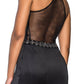 Beads Embellished Bodice Long Dress with Sheer Back
