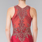 Beads and Embroidery Embellished Sheer Bodice Jersey Long Dress