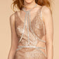 Strap Neckline Glitter Mesh Mermaid Long Dress