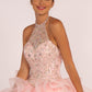 Beads and Jewel Embellished Halter Neck Quinceanera Dress