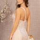 Sequin Glitter Asymmetric Mermaid Dress w/ Long Waist Mesh Layer