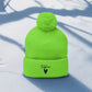 Self Love Pom-Pom Beanie - Women's Beanie with Embroidery