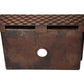 33" Farmhouse Single Well Squama Design Straight Apron Hammered Copper Kitchen Sink
