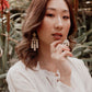Hoang Hau Buffalo Horn Chandelier Statement Earrings