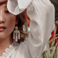 Hoang Hau Buffalo Horn Chandelier Statement Earrings