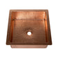 15" Square Hammered Copper Bar Sink