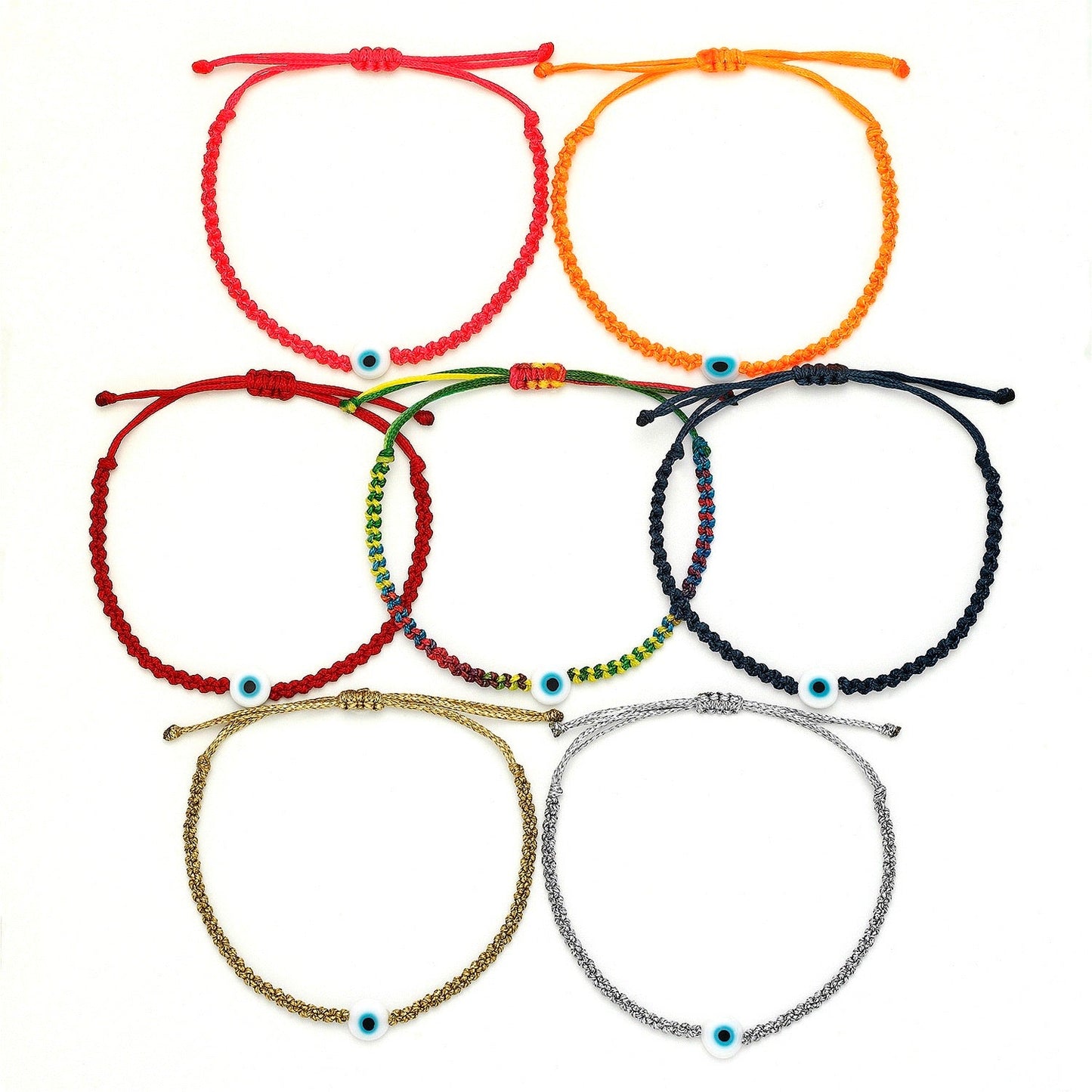 Kids Evil Eye Braided Bead Bracelet