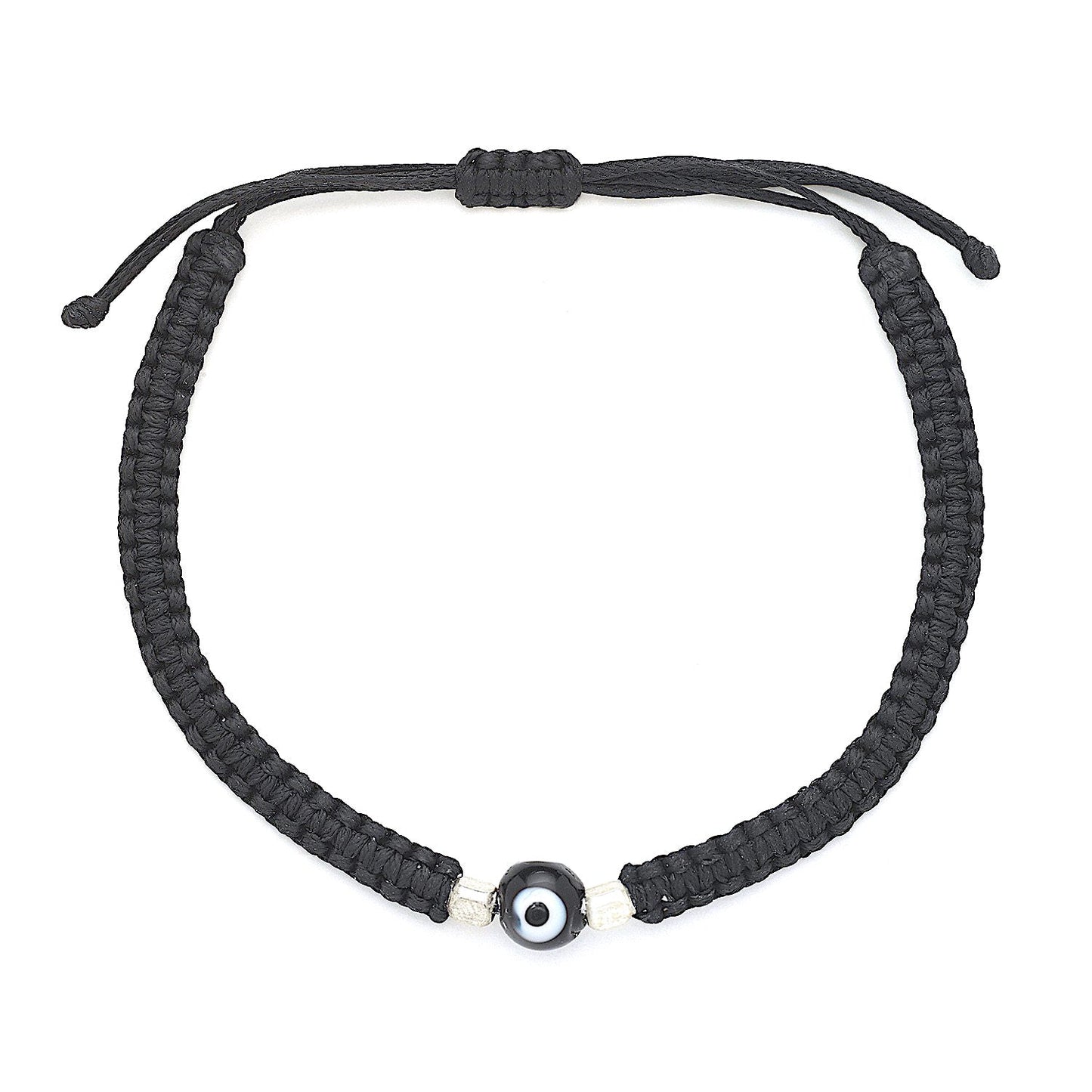 Sterling Silver Ceramic Evil Eye Bracelet