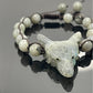Wolf Spirit Animal Gemstone woven bracelet