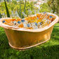 30" Oval Tub Shaped Hammered Copper Cooler