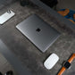 Jersey Grey Leather Desk Pad for Office and Home