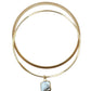 Gold Bangle Set with Pearl Accent-set of 2