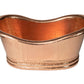 30" Oval Tub Shaped Hammered Copper Cooler