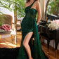 Sequin One Shoulder Dress With Sash