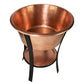 24" Round Bucket Hammered Copper Cooler
