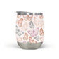 Orange and Pink Butterfly Wine Tumbler