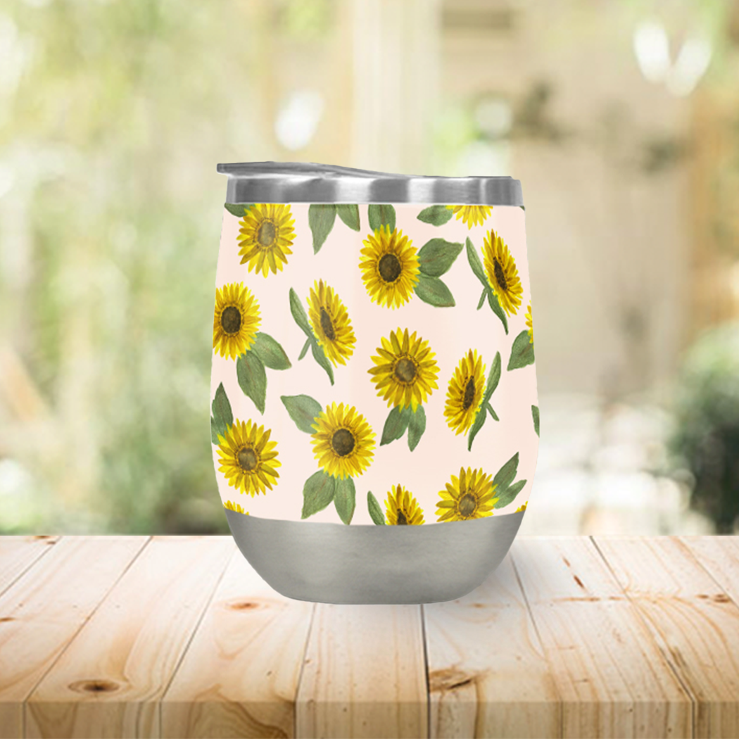 Sunflower Wine Tumbler