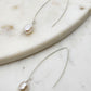 Jill Long Wire Drop Pearl Earrings