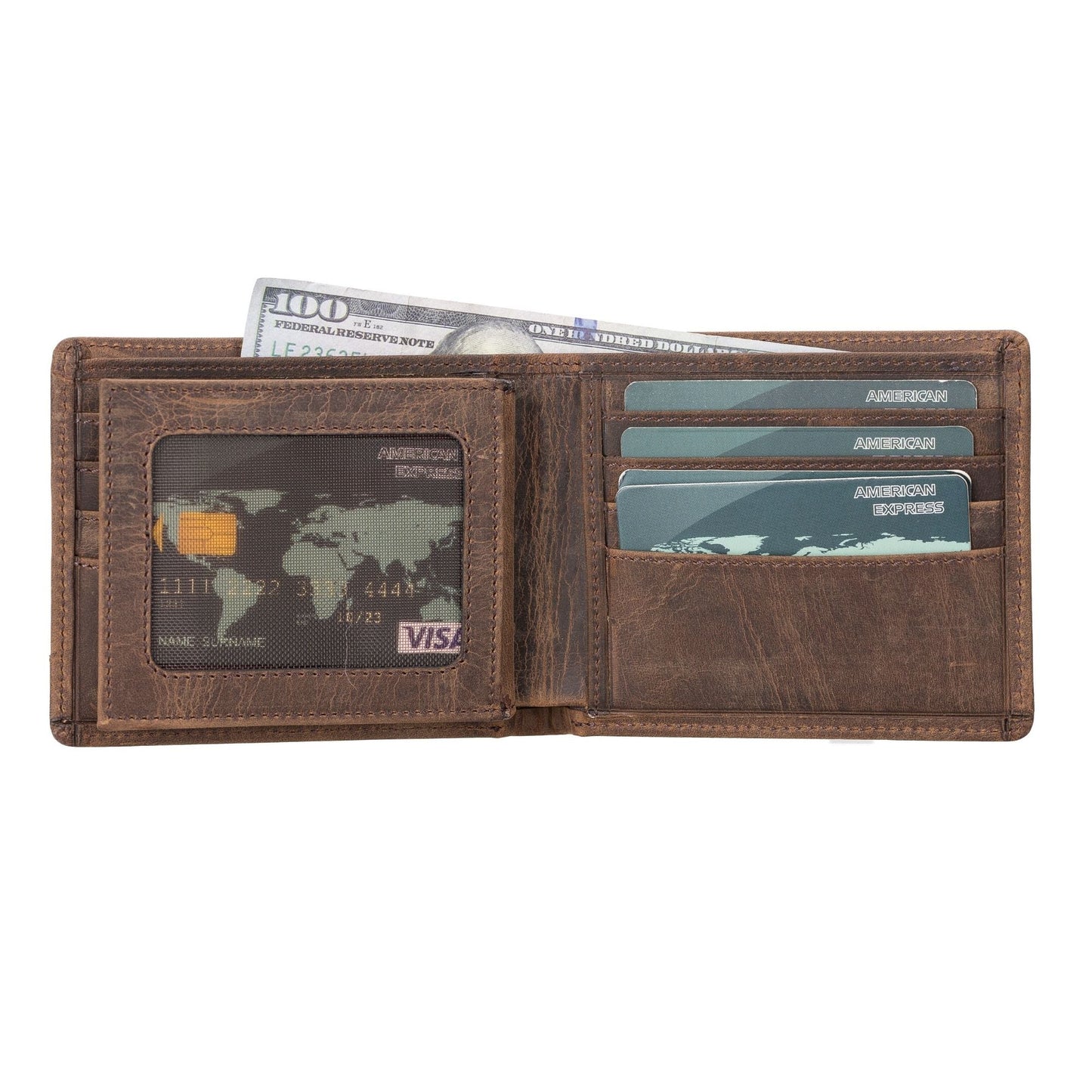 Lusk Slim Bifold Design Handcrafted Men's Genuine Leather Wallet