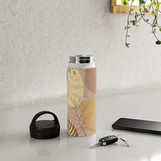 Orange Terracotta Handle Lid Water Bottle