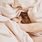 Marcel Linen Duvet Cover - Blush