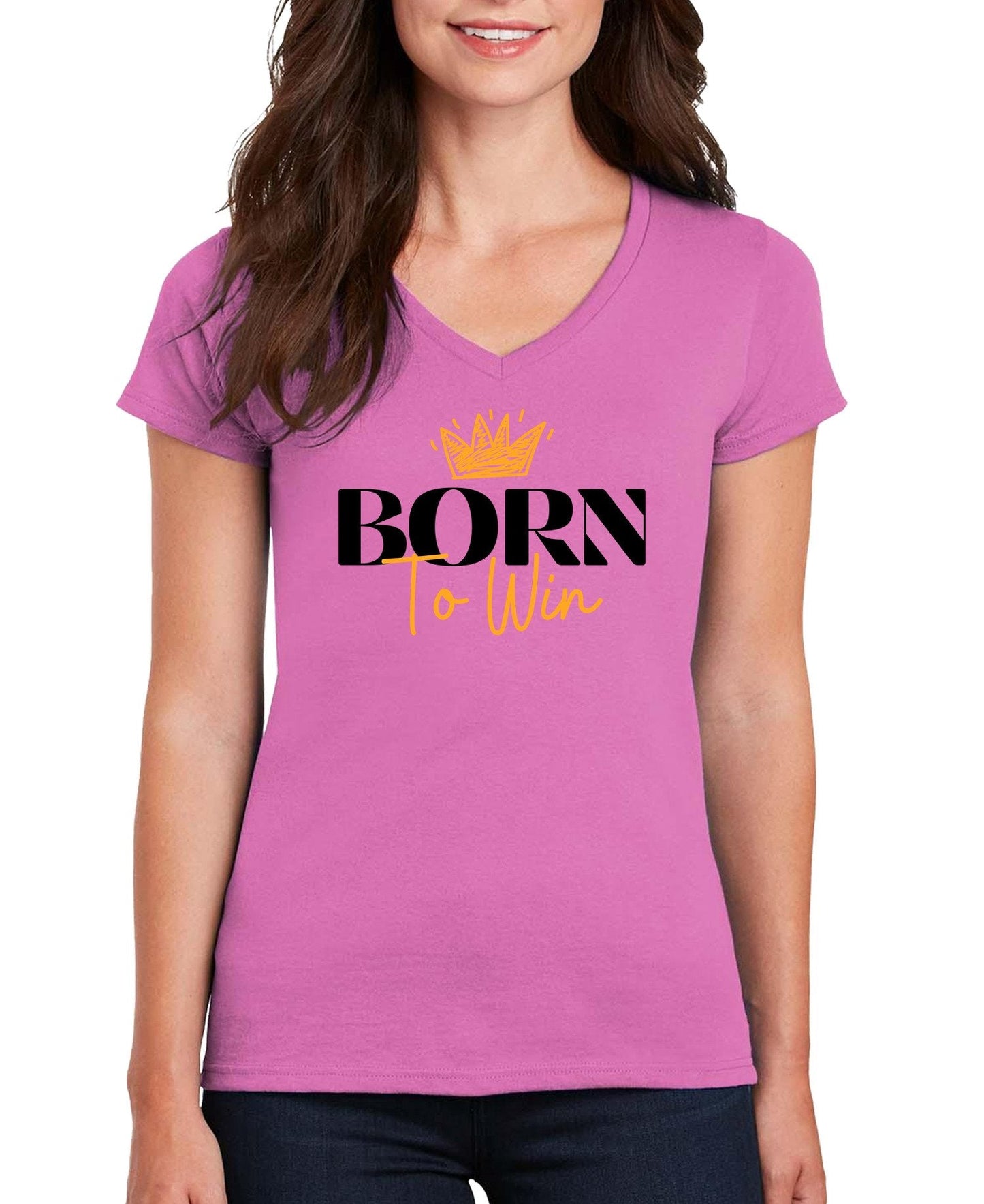 Born To Win Women’s V-Neck T-Shirt